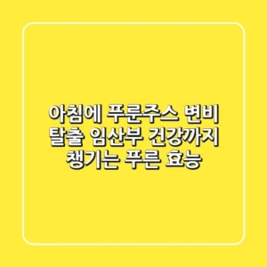 아침에 푸룬주스! 변비 탈출, 임산부 건강까지 챙기는 푸른 효능