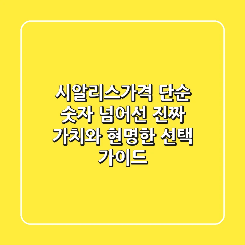 시알리스가격, 단순 숫자 넘어선 진짜 가치와 현명한 선택 가이드