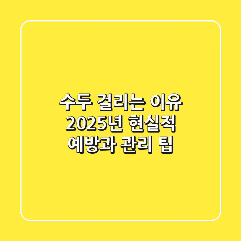 수두 걸리는 이유: 2025년 현실적 예방과 관리 팁