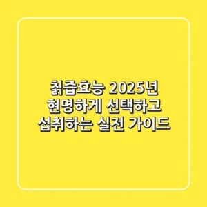 칡즙효능, 2025년 현명하게 선택하고 섭취하는 실전 가이드