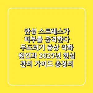 "만성 스트레스가 피부를 공격한다", 두드러기 증상 악화 원인과 2025년 현실 관리 가이드 총정리