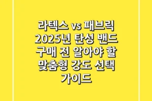“라텍스 vs 패브릭?”, 2025년 탄성 밴드 구매 전 알아야 할 맞춤형 강도 선택 가이드